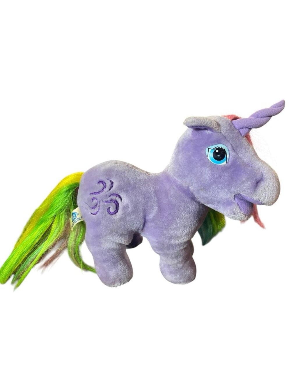 My Little Pony Windy G1 Hasbro Softies 9" Plush Purple Unicorn - Vintage '84